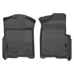 Husky Liners Weatherbeater Floor Mats | Fits 2009-2014 Ford F-150 All Cabs w/Out Manual Shifter | Front Row, 2-pc Black - 18331