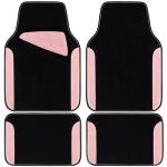 CAR PASS Waterproof Universal Fit Car Floor Mats, Car Mats Fit for SUV,Vans,sedans, Trucks,Set of 4pcs Car Carpet with Driver Heel Pad (Light Pink)