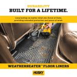 Husky Liners Weatherbeater Floor Mats | Fits 2009-2014 Ford F-150 All Cabs w/Out Manual Shifter | Front Row, 2-pc Black - 18331