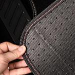 CAR PASS Waterproof Universal Fit Car Floor Mats, Car Mats Fit for SUV,Vans,sedans, Trucks,Set of 4pcs Car Carpet with Driver Heel Pad (Light Pink)