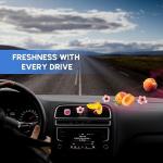 Air Jungles Honey Peach Scent Car Air Freshener Clip, 6 Vent Clips, 4ml Each, Long Lasting Air Freshener, Up to 180 Days Car Refresher Odor Eliminator
