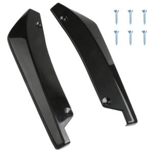 DUSCOKE 2PCS Rear Bumper Lip Splitter Canard Diffuser Spoilers, Car Side Fenders Skirt Spoiler Splitter Front Bumper Lip Protector Body Kit, Universal Anti-Crash Car Exterior Decorations (Black)