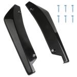 DUSCOKE 2PCS Rear Bumper Lip Splitter Canard Diffuser Spoilers, Car Side Fenders Skirt Spoiler Splitter Front Bumper Lip Protector Body Kit, Universal Anti-Crash Car Exterior Decorations (Black)