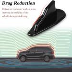 RULLINE 10pcs/Set Diffuser Shark Fin Kit Compatible with Spoiler Roof Wing Air Vortex Generator Black