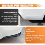 DUSCOKE 2PCS Rear Bumper Lip Splitter Canard Diffuser Spoilers, Car Side Fenders Skirt Spoiler Splitter Front Bumper Lip Protector Body Kit, Universal Anti-Crash Car Exterior Decorations (Black)