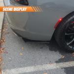 DUSCOKE 2PCS Rear Bumper Lip Splitter Canard Diffuser Spoilers, Car Side Fenders Skirt Spoiler Splitter Front Bumper Lip Protector Body Kit, Universal Anti-Crash Car Exterior Decorations (Black)