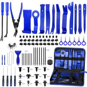 JNLK 352pcs Trim Removal Tool, Pry Tool, Door Panel Removal Tool Kit, Clip Tool, Fasteners Removal Tool with Car Retainer Body Clips Set, Blue