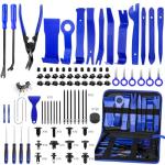 JNLK 352pcs Trim Removal Tool, Pry Tool, Door Panel Removal Tool Kit, Clip Tool, Fasteners Removal Tool with Car Retainer Body Clips Set, Blue