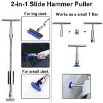 Bitlyle Dent Puller Hail Remover Kits,129pc Professional Car Paintless Dent Removal Tools,Slide Hammer 2 in 1 T-Bar, Adjustable Dent Lifter,Bridge Puller for Auto Body SUV Dings Damage DIY Removal