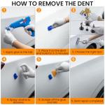 Car Dent Puller Kit, 135 PCS Paintless Dent Removal Kit, Car Dent Repair Kit with Slide Hammer 2 in 1 T-bar, Golden Lifter, Bridge Puller, Suction Cup, Dent Remover Tool for Car Hail Damage DIY Repair