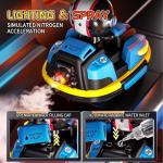 Eohemeral 2 Pack RC Cars Toys for Toddlers|Remote Control Bumper Cars Toys with Music & Light & Spray for Kids|Birthday Gift for 3 4 5 6 7 8 Year Old Boys