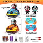 Eohemeral 2 Pack RC Cars Toys for Toddlers|Remote Control Bumper Cars Toys with Music & Light & Spray for Kids|Birthday Gift for 3 4 5 6 7 8 Year Old Boys