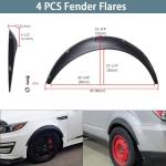 DREAMOTOR 4PCS Universal Fender Flares, 31.5 inch Length Fender Flares Wheel Arches, Car Flexible Wide Body Kit Compatible with Dodge Charger Ford Ranger Scion TC Honda Civic Accord Toyota Corolla