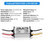 2 Pieces 12v to 5v Volt Converter Waterproof Dc to Dc Buck Converter Accept 8v - 22v Inputs Voltage Regulators 3a 15w Volt Module for Car Truck Boat Solar System