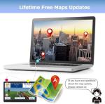 GPS Navigator for Car Truck RV, Latest 2025 Map, 7 inch Touch Screen Real Voice Spoken Turn-by-Turn Direction Reminding Navigation System for Cars, Vehicle GPS with Speed and Red Light Warning