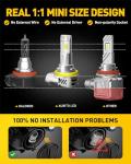 AUXITO 9005/HB3 H11/H9/H8 Fog Light, 62000LM 900% Brighter H8 H9 HB3 Bulbs Combo 5 Mins Install, Plug-N-Play, IP68 Waterproof, Pack of 4