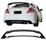 Trunk Spoiler Compatible with 2012-2015 Honda Civic, Unpainted ABS Car Exterior Trunk Spoiler Rear Wing Tail Lid by IKON MOTORSPORTS, 2013 2014