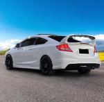 Trunk Spoiler Compatible with 2012-2015 Honda Civic, Unpainted ABS Car Exterior Trunk Spoiler Rear Wing Tail Lid by IKON MOTORSPORTS, 2013 2014