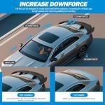 DREAMOTOR 54 Inch Universal Rear Spoiler, Car Rear Trunk Spoiler Wing Spoiler Compatible with Mazda Miata RX-7 Chevy Corvette C8 C7 Camaro Nissan Lexus Toyota Honda Civic Ford Mustang Scion