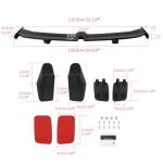 DREAMOTOR 54 Inch Universal Rear Spoiler, Car Rear Trunk Spoiler Wing Spoiler Compatible with Mazda Miata RX-7 Chevy Corvette C8 C7 Camaro Nissan Lexus Toyota Honda Civic Ford Mustang Scion