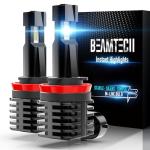 BEAMTECH H11 Bulb, H8 H9 Fog Light Bulb Fanless in Line 6500K Light Bulb Pack of 2