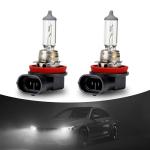 awlbed 2 PCS Car Halogen Fog Light Bulb, 12V 55W Waterproof Glass Vehicle Spotlights Replacements, Universal Automotive High Beam Lighting Accessories for Truck SUV Car (Warm White Light #H11)