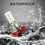 awlbed 2 PCS Car Halogen Fog Light Bulb, 12V 55W Waterproof Glass Vehicle Spotlights Replacements, Universal Automotive High Beam Lighting Accessories for Truck SUV Car (Warm White Light #H11)