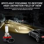 awlbed 2 PCS Car Halogen Fog Light Bulb, 12V 55W Waterproof Glass Vehicle Spotlights Replacements, Universal Automotive High Beam Lighting Accessories for Truck SUV Car (Warm White Light #H11)