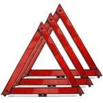 Healvian Warning Triangle, 3pcs Foldable Safety Triangle Triple Warning Kit Warning Triangle Reflector Roadside Hazard Sign Triangle Symbol for Emergency Car