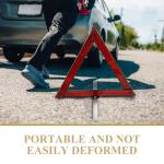 Healvian Warning Triangle, 3pcs Foldable Safety Triangle Triple Warning Kit Warning Triangle Reflector Roadside Hazard Sign Triangle Symbol for Emergency Car