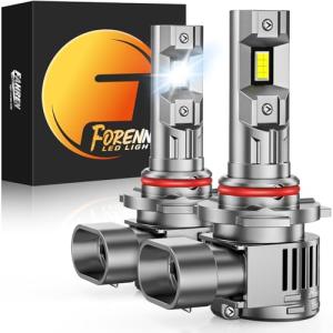 Fahren New 9012 Bulb, 𝟱𝟬𝟬𝟬𝟬 𝐋𝐮𝐦𝐞𝐧𝐬 𝟭𝟬𝟬𝟬% Ultra-Brighter, 1:1 Size Hir2 Driving Light, 60000HRS+ Lifespan, IP68 Plug and Play, Pack of 2