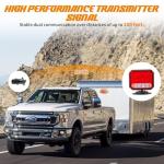 inhtgeas Wireless Trailer Lights Magnetic - Dual Function Magnetic Tow Light with Strobe Lights Reverse Light 2-IN-1 Towing Lights Kit for Trucks, Boat, RV, Vehicle, Caravan