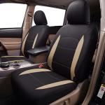 Flying Banner Car Seat Covers Set Beige Tan Front Seats Rear Bench Polyester car seat Protectors Easy installations Rear Bench Split Classic Man Lady Truck