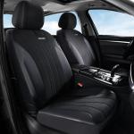 Coverado Car Seat Covers, Waterproof Automotive Seat Protectors, Driver Protectors Universal Fit for SUVs, Trucks, Sedans,Car Accessories (Black, FullSet)