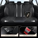 Coverado Car Seat Covers, Waterproof Automotive Seat Protectors, Driver Protectors Universal Fit for SUVs, Trucks, Sedans,Car Accessories (Black, FullSet)
