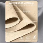 BABYBLU Leather Car Seat Covers,Universal 2 Pcs Front Seat Covers for Cars,Waterproof Automotive Seat Covers for Most Vehicles SUV Pick-up Truck (Beige, Full Set)