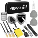 Viewsun Windshield Cleaner Tool, 13Pcs Car Interior Cleaning Kit, Car Detailing Kit Interior Cleaner, Car Detailing Brushes, Car Cleaning Gel, Inside Cleaning Supplies Accessories for Women Men