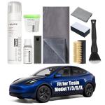 COSLAKE for Tesla Interior Cleaner Kit 9PCS, Foam Seat Cleaner Safe for Tesla Black & White Vegan Leather, with Screen Cleaner, Plastic Restorer, Car Detailing Kit for Model Y/3/S/X Accessories