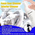 COSLAKE for Tesla Interior Cleaner Kit 9PCS, Foam Seat Cleaner Safe for Tesla Black & White Vegan Leather, with Screen Cleaner, Plastic Restorer, Car Detailing Kit for Model Y/3/S/X Accessories