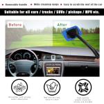 Ohleats Car Windshield Cleaning Tool, Microfiber Window Cleaner with 4 Washable and Reusable Cloth Pad & Long Handle, Auto Glass Wiper Cleaning Kit with Spray Bottle, Car Accessories