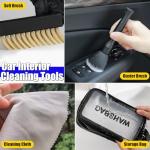 COSLAKE for Tesla Interior Cleaner Kit 9PCS, Foam Seat Cleaner Safe for Tesla Black & White Vegan Leather, with Screen Cleaner, Plastic Restorer, Car Detailing Kit for Model Y/3/S/X Accessories