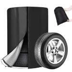 Tire Covers for Storage, Durable Tire Storage Bag Waterproof Tire Dust Protective Cover with Zipper and Storage Bag, Outdoor Indoor Tire Storage(Holding 4 Tires Within 32 Inch Diameter)