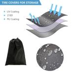 Tire Covers for Storage, Durable Tire Storage Bag Waterproof Tire Dust Protective Cover with Zipper and Storage Bag, Outdoor Indoor Tire Storage(Holding 4 Tires Within 32 Inch Diameter)