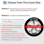 OutdoorLines Outdoor Waterproof RV Tire Covers Dual Axle Cover - 2 Packs RV Wheel Covers Fit 27"-30" Diameter Double Wheels, Anti-UV Black Tire Covers for Trailers Camper Trucks Cars Jeeps Vans