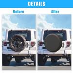 uxcell Universal 190T Polyester Spare Tire Cover for Jeep Trailer RV SUV Truck Wheel Fit Overall Wheel Diameter 16 Inch Black