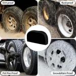 OutdoorLines Outdoor Waterproof RV Tire Covers Dual Axle Cover - 2 Packs RV Wheel Covers Fit 27"-30" Diameter Double Wheels, Anti-UV Black Tire Covers for Trailers Camper Trucks Cars Jeeps Vans