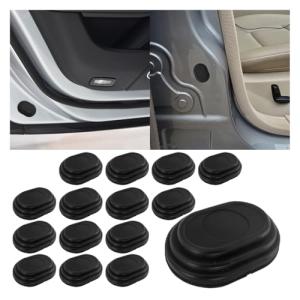 16PCS Car Door Shock Absorber, Silicone Anti-Collision Side Door Protection Sticker, Self Adhesive Car Slam Stopper Bumper Protector, Auto Soundproof Crash Pad for SUV Truck