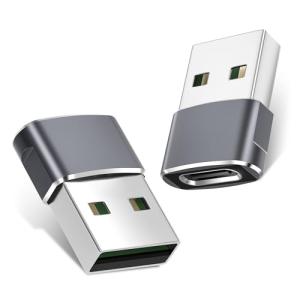 Basesailor USB to USB C Adapter for iPhone 16 Charger 2Pack,USBC Female to A Male OTG Type C Converter for Apple Watch Ultra iWatch 8 9 10,iPhone 15 14 Plus Pro Max,AirPods,iPad,Car,Samsung S25 S24,17
