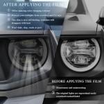 Ohleats Car Light Tint Film, 11.8" × 47.2" Self-Adhesive Auto Light Wrap Film Roll with Cutter, Waterproof Vinyl Film Sticker for Fog Light Tail Light Headlight, Car Accessories (Matte Black)