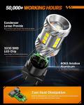 SEALIGHT 3157 LED Bulb Reverse Light, Brake Bulbs 600% Brighter 6000K 1800LM Super Bright 3056 3156 3057 LED Bulbs with Projector Len for DRL Tail Brake Turn Signal Lights, White 2PCS